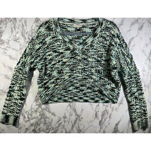 Earthbound Womens V-Neck Cropped Knit Sweater very soft